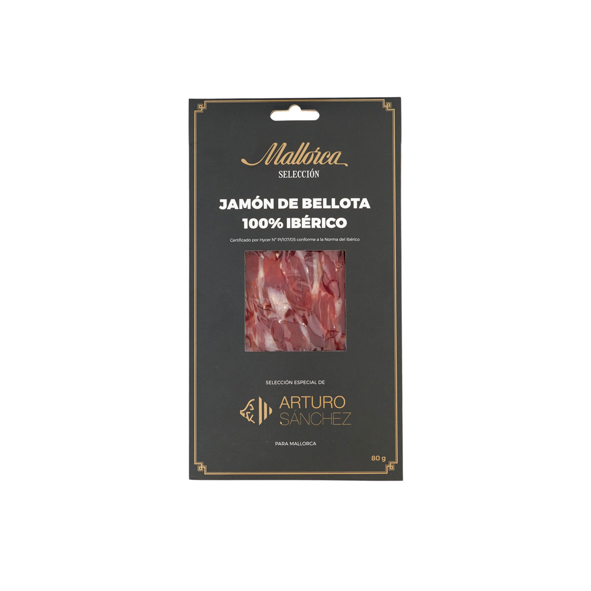 Jamón bellota cortado a cuchillo Arturo Sánchez de Pastelería Mallorca